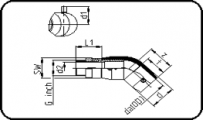 E-Adaptor Elbow 45° - Steel - Male Thread