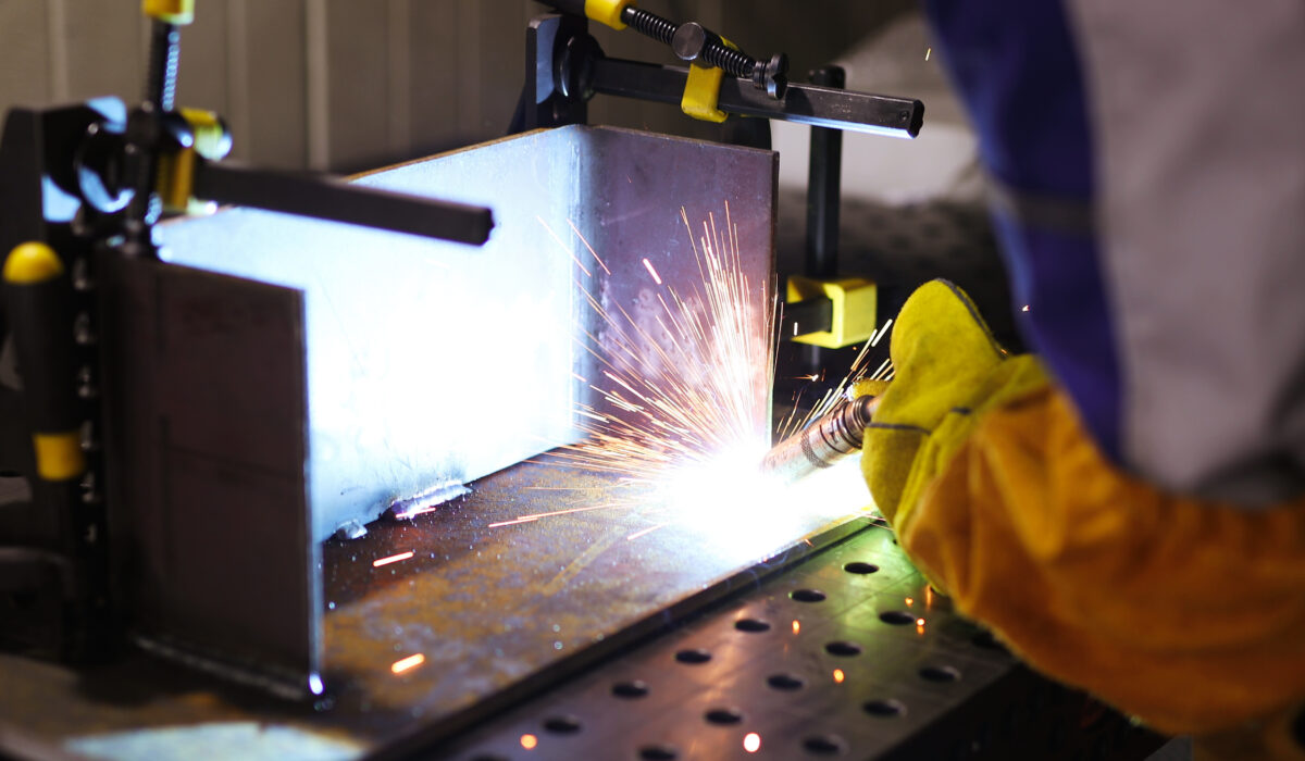 Metal cutting with acetylene torch